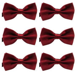 Ensfarvede Sløjfebånd, Polyestervævede Butterfly i flot Bourgogne farve