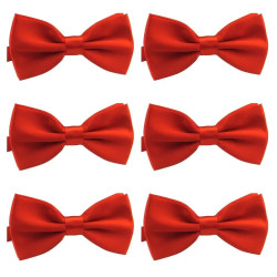 Ensfarvede Sløjfebånd, Polyestervævede Butterfly i knald - Rød farve