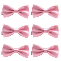 Ensfarvede Sløjfebånd, Polyestervævede Butterfly i flot Pink-Rød farve