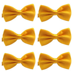 Ensfarvede Sløjfebånd, Polyestervævede Butterfly i flot Gul farve