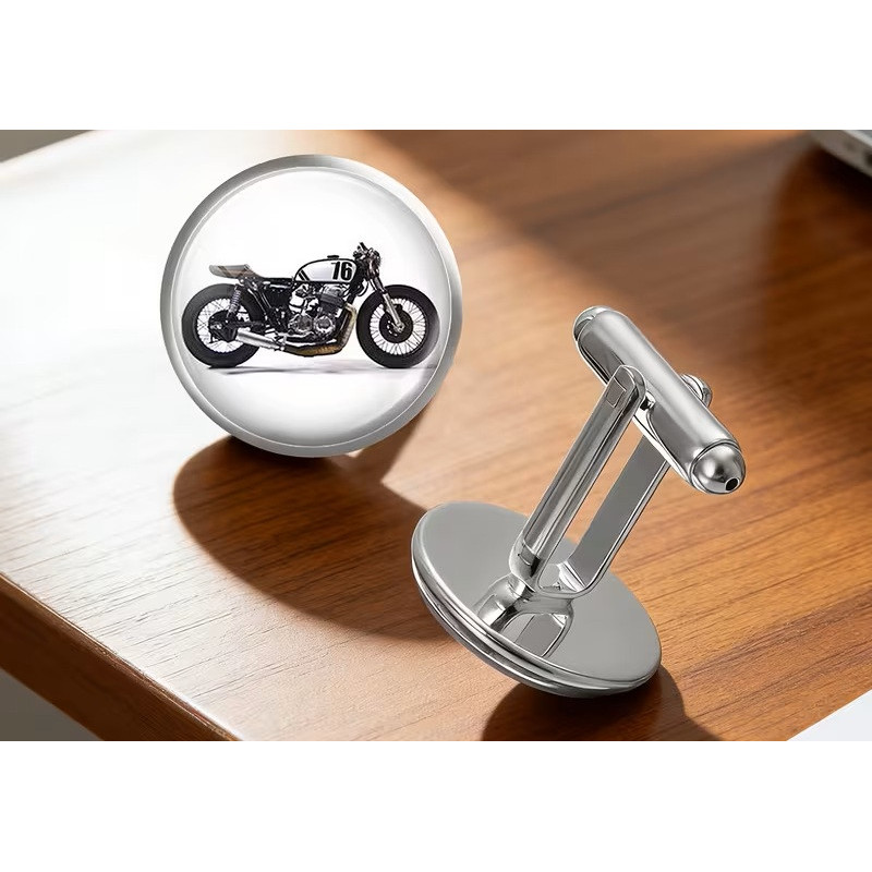 1 sæt vintage motorcykel manchetknapper i super flot Stil