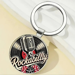 Rockabilly Elegante Zink Legering Kuppel Nøglering / Vedhæng