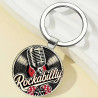 Rockabilly Elegante Zink Legering Kuppel Nøglering / Vedhæng