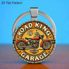 Road King Motorcykel Design Elegante Zink Legering Kuppel Nøglering / Vedhæng
