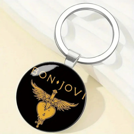 Bon Jovi Rockstil  Design Elegante Zink Legering Kuppel Nøglering / Vedhæng