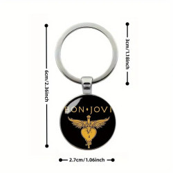 Bon Jovi Rockstil  Design Elegante Zink Legering Kuppel Nøglering / Vedhæng