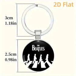 The Beatles Rockstil Design Elegante Zink Legering Kuppel Nøglering / Vedhæng
