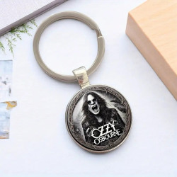 Rock 'Ozzy Osbourne Design Elegante Zink Legering Kuppel Nøglering / Vedhæng