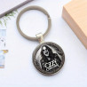 Rock 'Ozzy Osbourne Design Elegante Zink Legering Kuppel Nøglering / Vedhæng