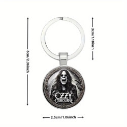 Rock 'Ozzy Osbourne Design Elegante Zink Legering Kuppel Nøglering / Vedhæng