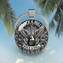Rock & Roll Design Elegante Zink Legering Kuppel Nøglering / Vedhæng