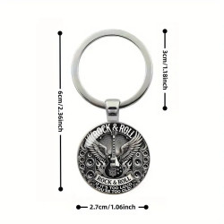 Rock & Roll Design Elegante Zink Legering Kuppel Nøglering / Vedhæng