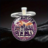 Deep Purple Design Elegante Zink Legering Kuppel Nøglering / Vedhæng