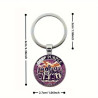 Deep Purple Design Elegante Zink Legering Kuppel Nøglering / Vedhæng