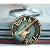 "Rock & Roll Guitar" Design Elegante Zink Legering Kuppel Nøglering / Vedhæng