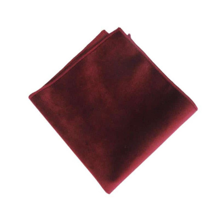 Bordeauxrød Velour Lommeklud