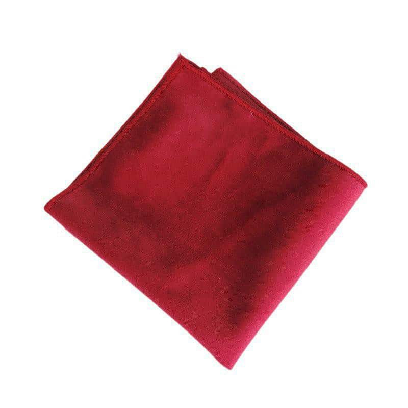Rød Velour Lommeklud