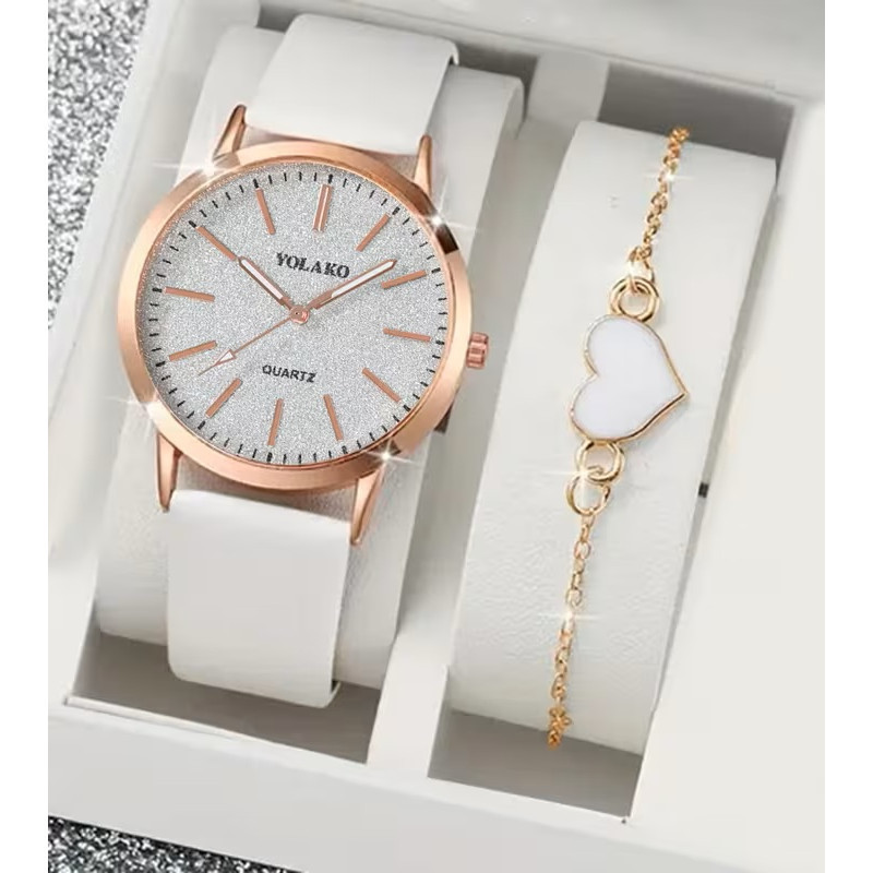 Et super flot & elegant dame Quartz Ur med et smykke i sæt