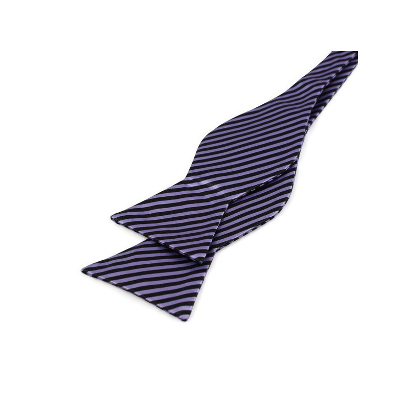 Lilla/Sort Stribet Selvbinder Butterfly