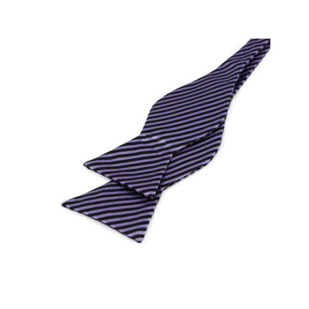 Lilla/Sort Stribet Selvbinder Butterfly
