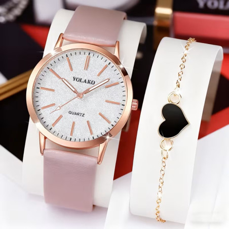 Et super flot & elegant dame Quartz Ur med et smykke i sæt