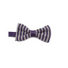 Lilla/Hvid Stribet Strikket Butterfly