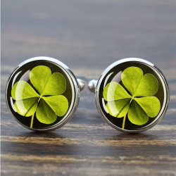 Lykkebringende Kløver Manchetknapper til festen.