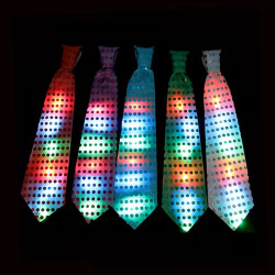 Super fede farvede LED blinkende slips til mænd & Damer