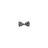 Sort/Hvid Stribet Butterfly