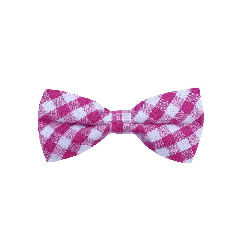 Pink/Hvid Mellem Ternet Butterfly