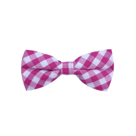 Pink/Hvid Mellem Ternet Butterfly