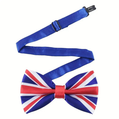 Justerbar Union Jack Butterfly | Britisk Flag Design i Original Blå / Rød & Hvide Farver