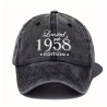 Klassisk baseballkasket 1958 i vintage bogstavprint i farven Sort