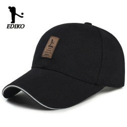 Justerbar Cap i Sort med hvid kant Perfekt til Golf & Udendørs brug