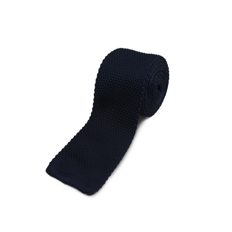 Navyblåt Strikket Slips