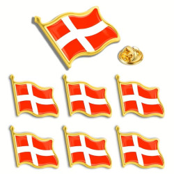 1 stk Dansk Flag Broche, Dansk Flag Pin, Unisex Reversnål til Jakkesæt