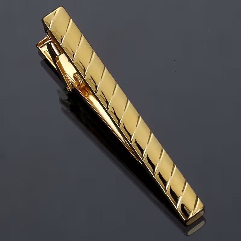 Herreslank emalje slipsenål i flot business stil i Gold