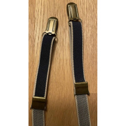 Mørkeblå Seler med grå kant & gråternet bagside