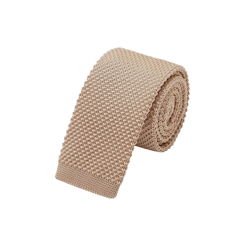 Beige Strikket Slips