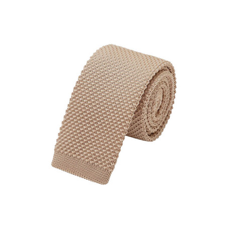 Beige Strikket Slips