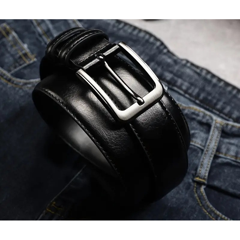 Herre ægte læder jeans bælte med Klassisk spænde