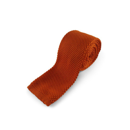 Orange Strikket Slips