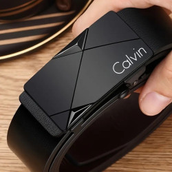 CALVIN Herrebælte med Automatisk spænde med minimalistisk design i sort