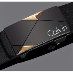 CALVIN Herrebælte med Automatisk spænde med minimalistisk design i Black / Gylden