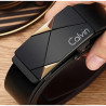 CALVIN Herrebælte med Automatisk spænde med minimalistisk design i Black / Gylden